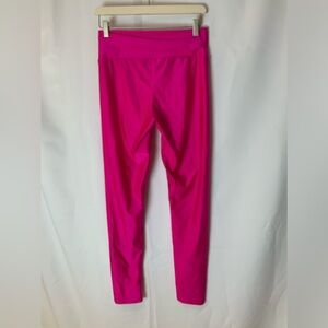 J Uptown USA fluorescent pink satiny leggings size large